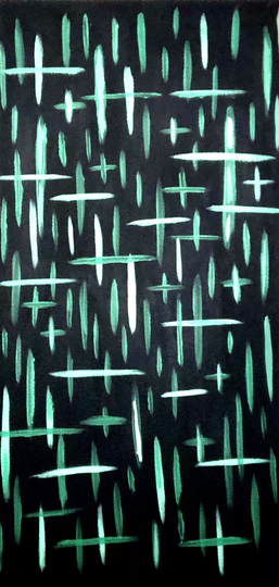 FIRE & RAIN (Black & Green) - Philip Charles Williams
