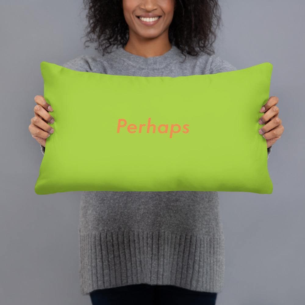 Perhaps (Green) - Basic Pillow - Philip Charles Williams