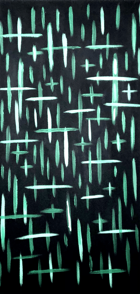 FIRE & RAIN (Black & Green) - Philip Charles Williams