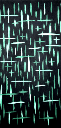 FIRE & RAIN (Black & Green) - Philip Charles Williams