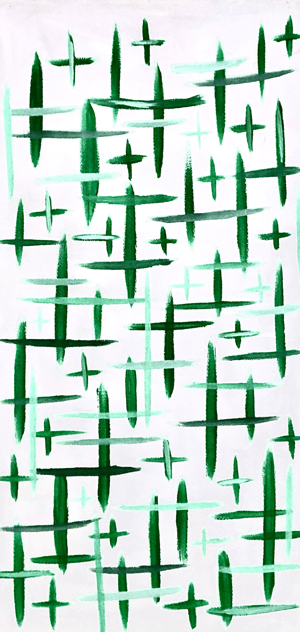 FIRE & RAIN (White & Green) - Philip Charles Williams