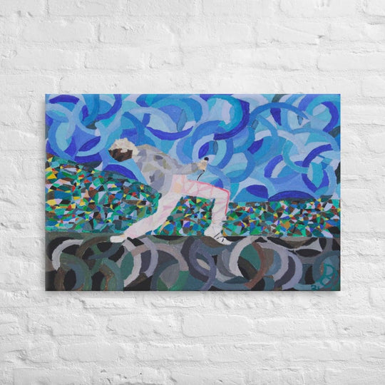 Freddie at Wembley Canvas (24 x 36 inches) - Philip Charles Williams