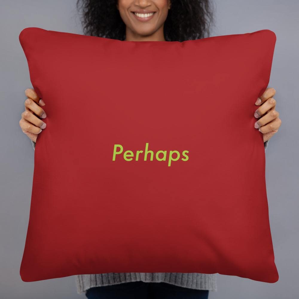 Perhaps (Red) - Basic Pillow - Philip Charles Williams